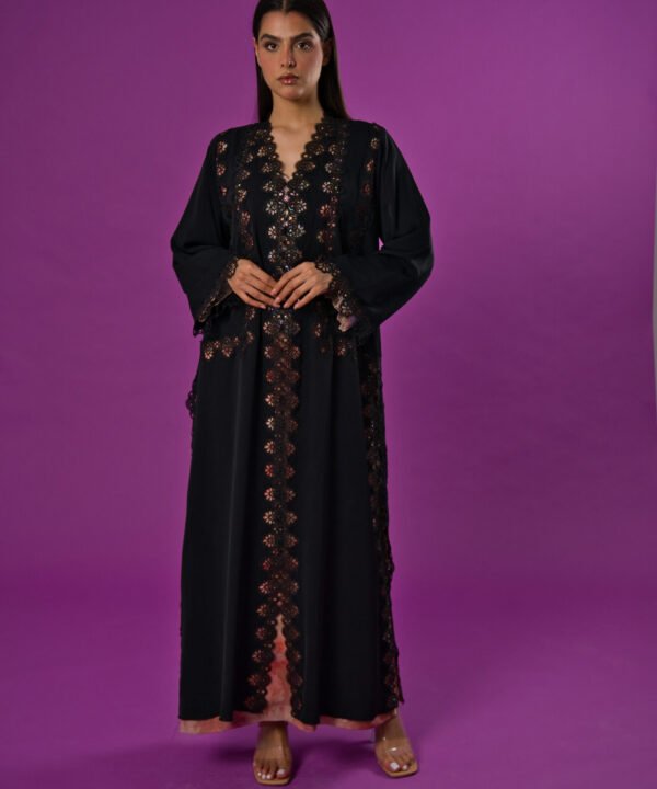 Soft lace abaya