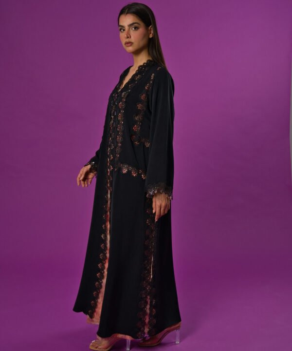 Alternative view of Soft lace abaya