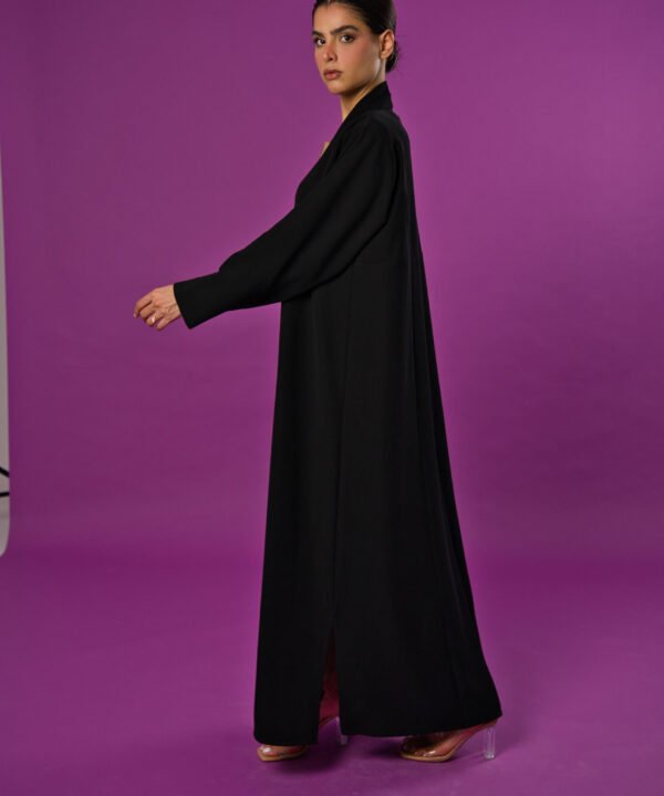 Alternative view of Sage Black abaya